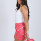 Women's Shorts & Cosmetic Pouch Set - Moroccan Rose