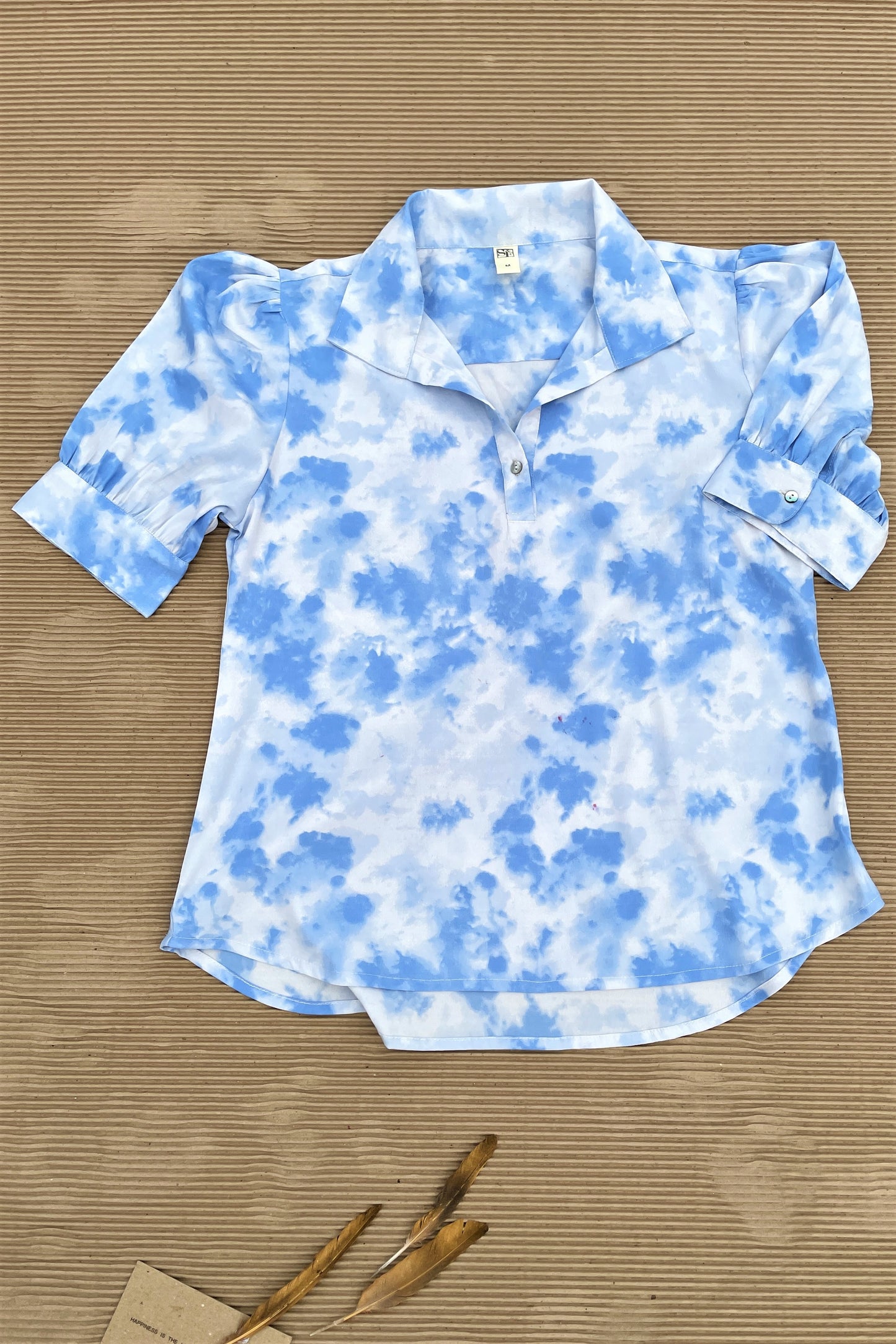 Women's TIE- n- DYE - Shirt Co-Ord Set - Dove Blue
