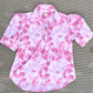 Women's TIE- n- DYE - Shirt Co-Ord Set - Porcelain Pink