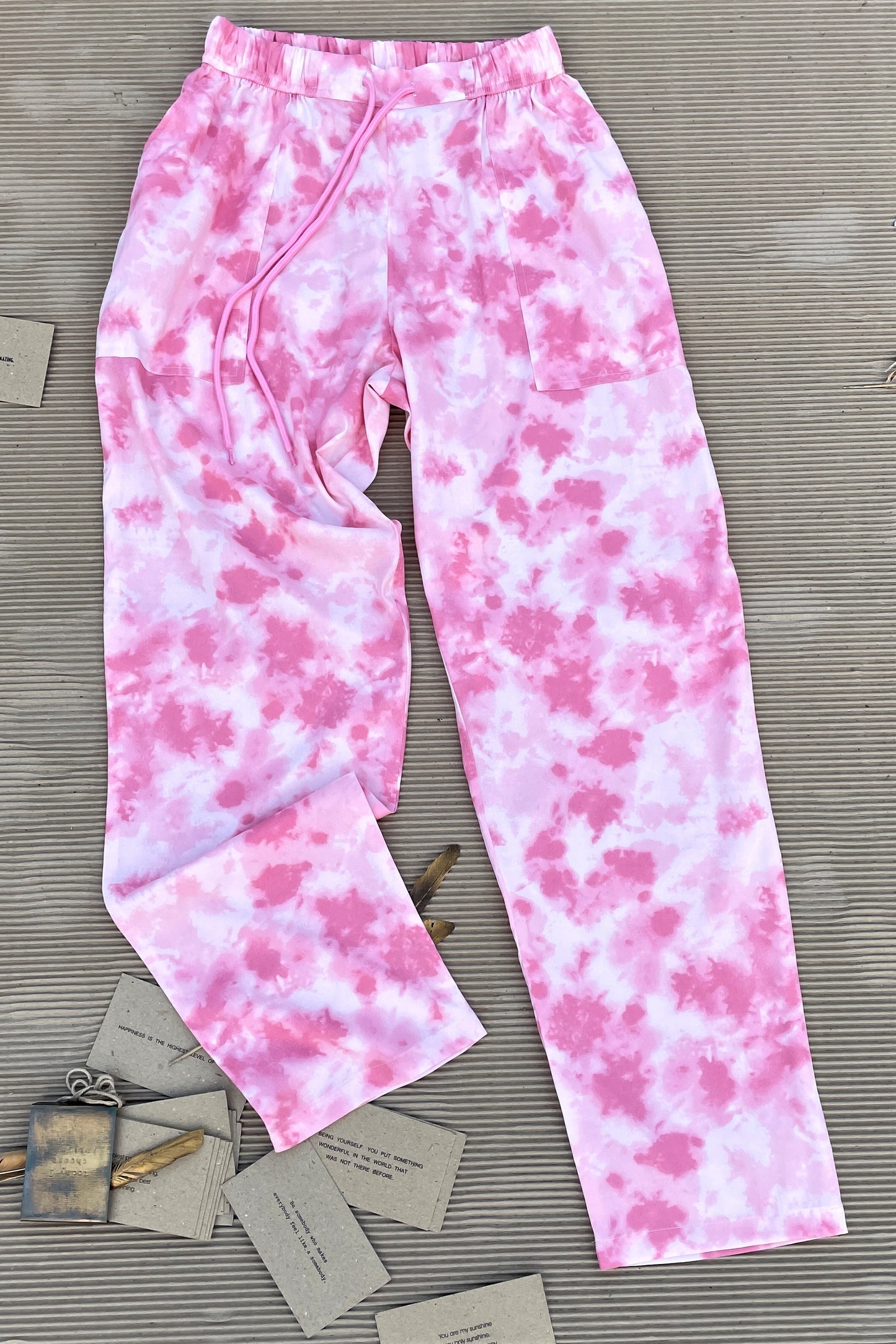 Women's TIE- n- DYE - Shirt Co-Ord Set - Porcelain Pink