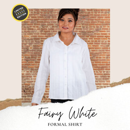 Women's Formal Fairy White  Shirt